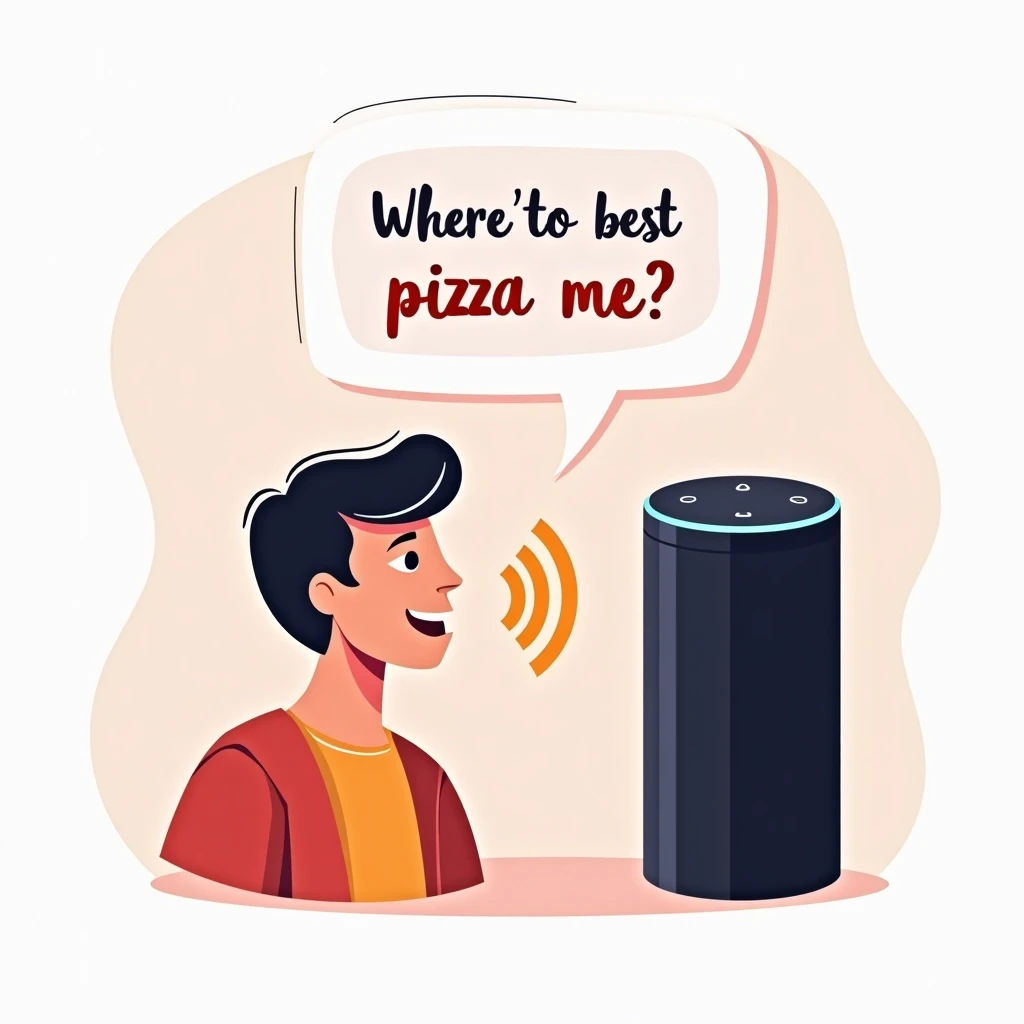 User speaking into Alexa or Siri